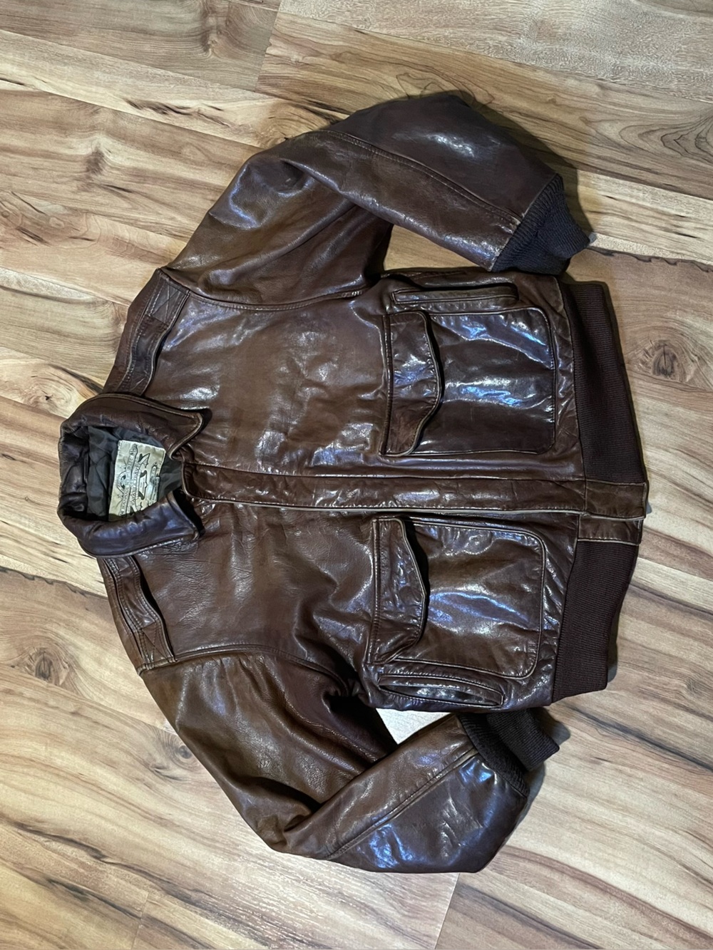 Vintage 80s Banana Republic A-2 Leather Jacket One Harrison St San Francisco 38